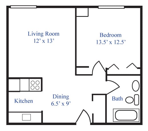 Floor Plan  One-Bedroom