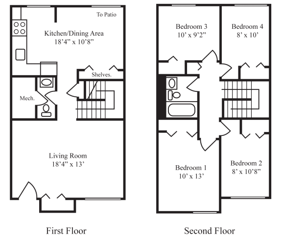 Floor Plan  Four-Bedroom