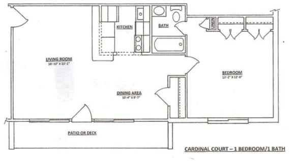 Floor Plan  1BR & 1Bath