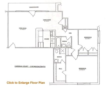 Floor Plan  2BR & 2Bath