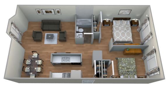 Floor Plan  Marigold - 2 Bedroom w/1.5 Baths
