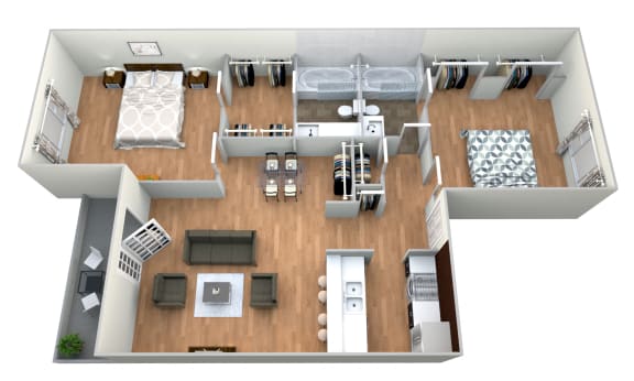 Floor Plan  Capistrano - 2 Bed  2 Bath