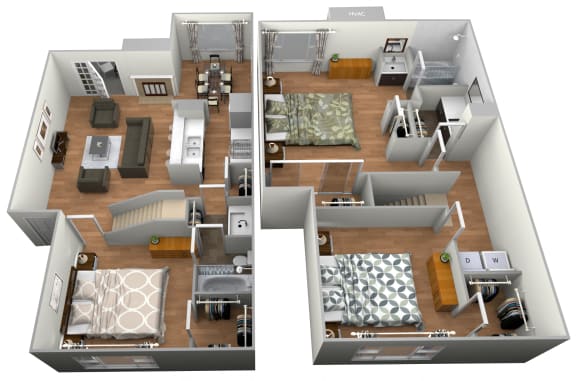 Floor Plan  King Ranch - 3 Bedroom  2 Baths