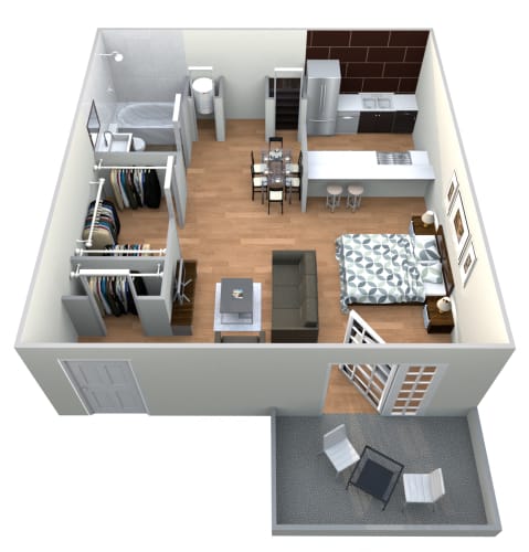 Floor Plan  Palmetto - Efficiency