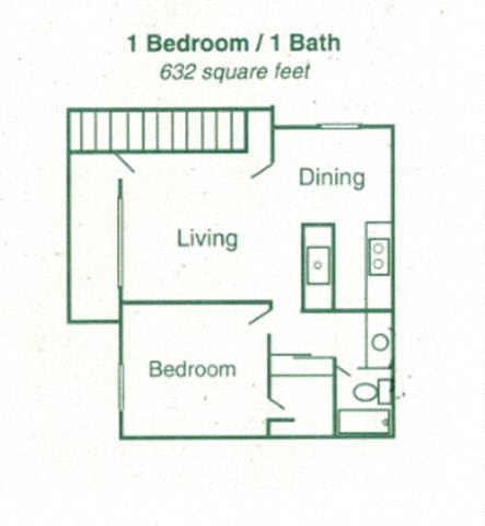 Floor Plan  1 BEDROOM_1 BATH