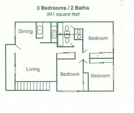 Floor Plan  3 BEDROOM_2 BATH