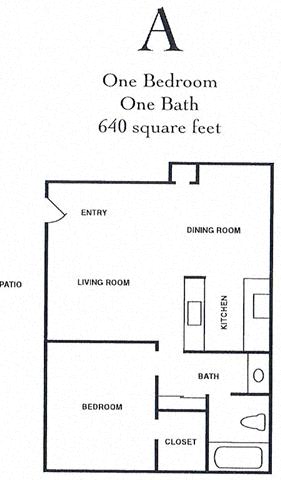 Floor Plan  1 BEDROOM