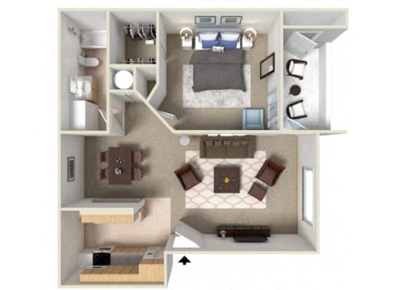 Floor Plan  1 Bedroom Floorplan