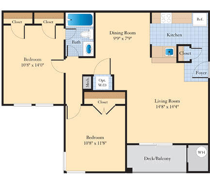 Floor Plan  B1 Floor Plan at The Fields at Merrifield, Virginia