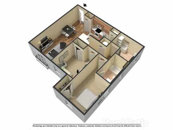 Floor Plan  Northern Eagle Suite One Bedroom One Bathroom Floorplan at Arbours at Tumblin Creek ~ Active 55+ Adult Community, Gainesville, FL 32608