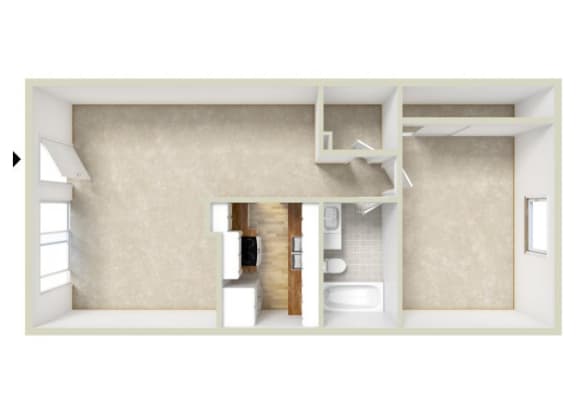 Floor Plan  One Bedroom