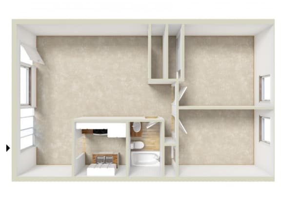 Floor Plan  Two Bedroom