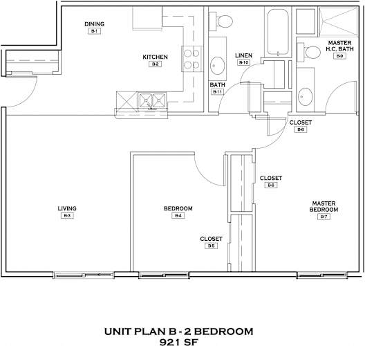 Floor Plan  2 Bedroom