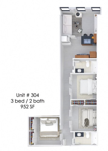 Floor Plan  Hardwicke House Unit 204