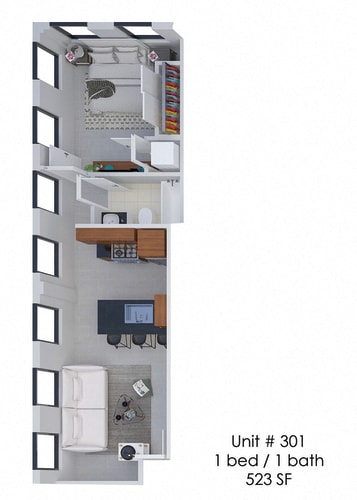 Floor Plan  Hardwicke House Unit 301