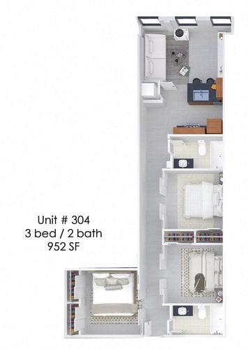 Floor Plan  Hardwicke House Unit 304