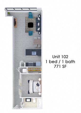 Floor Plan  Fording Flats 102