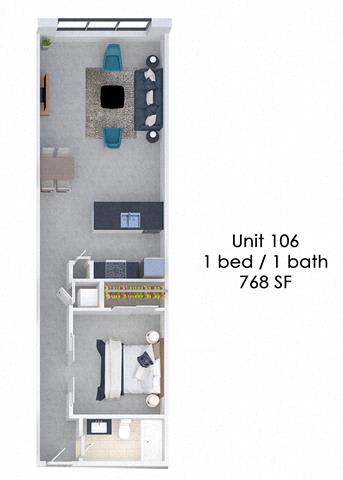 Floor Plan  Fording Flats 106