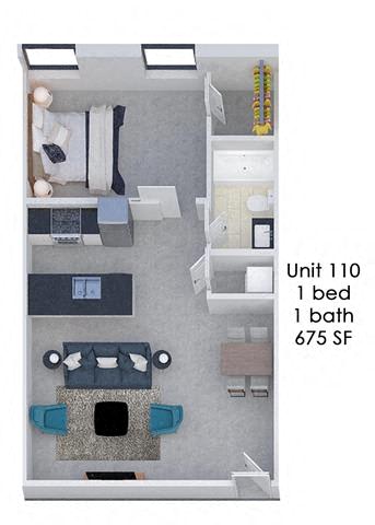 Floor Plan  Fording Flats 110