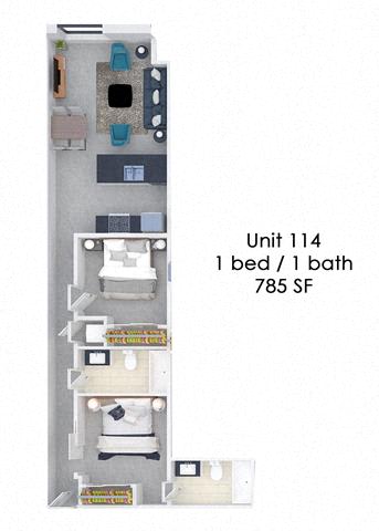 Floor Plan  Fording Flats 114