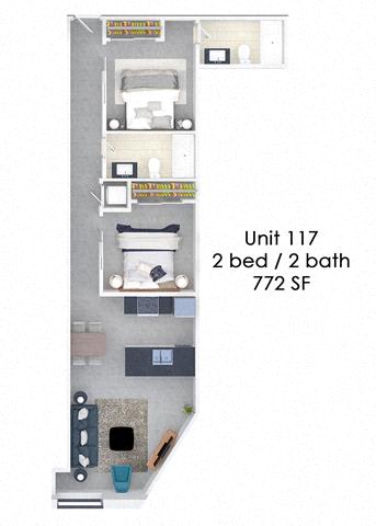 Floor Plan  Fording Flats 117