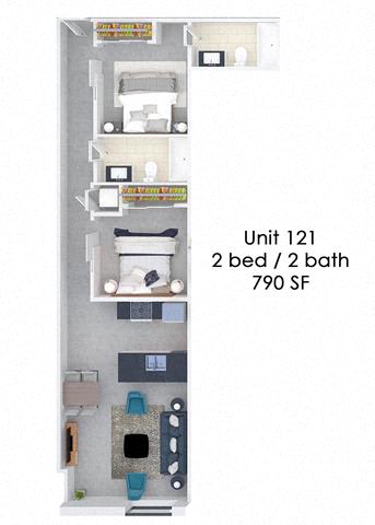 Floor Plan  Fording Flats 121