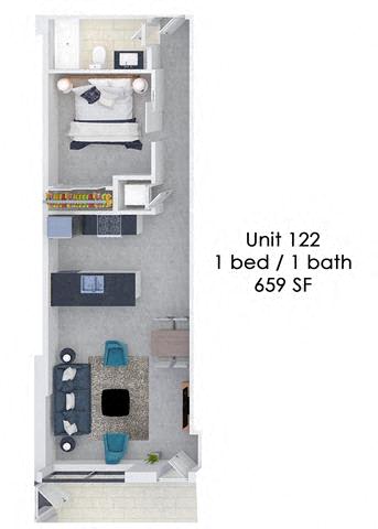 Floor Plan  Fording Flats 122