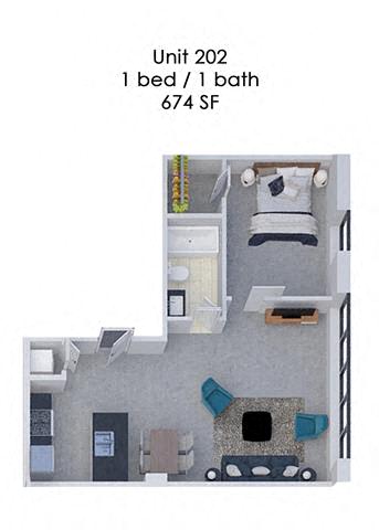 Floor Plan  Fording Flats 202