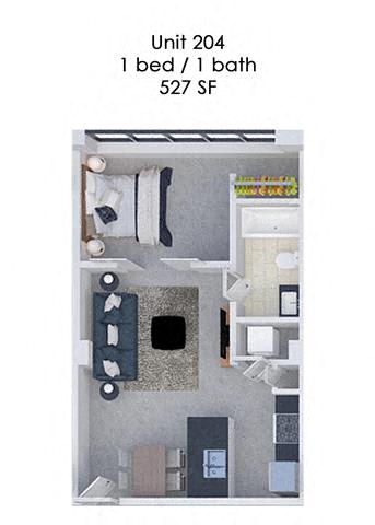 Floor Plan  Fording Flats 204