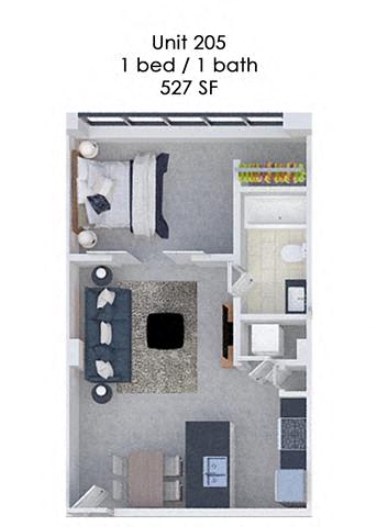 Floor Plan  Fording Flats 205