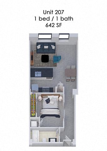 Floor Plan  Fording Flats 207