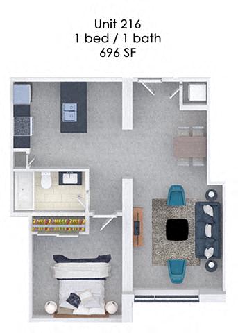 Floor Plan  Fording Flats 216