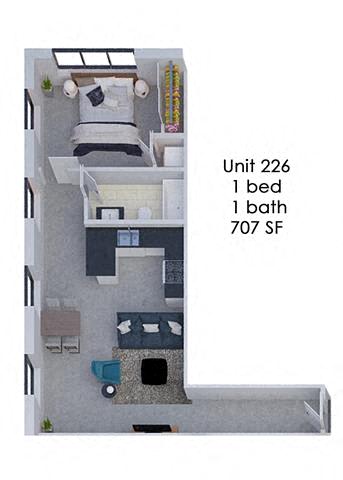 Floor Plan  Fording Flats 226