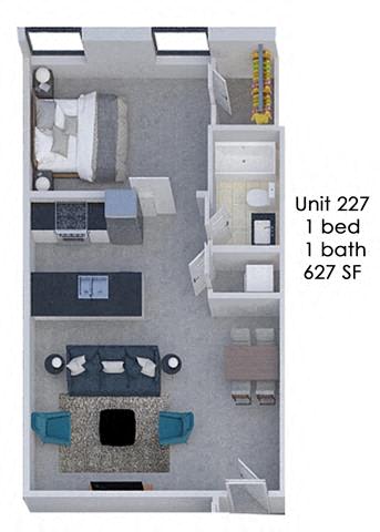 Floor Plan  Fording Flats 227