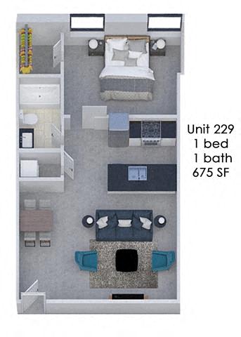 Floor Plan  Fording Flats 229