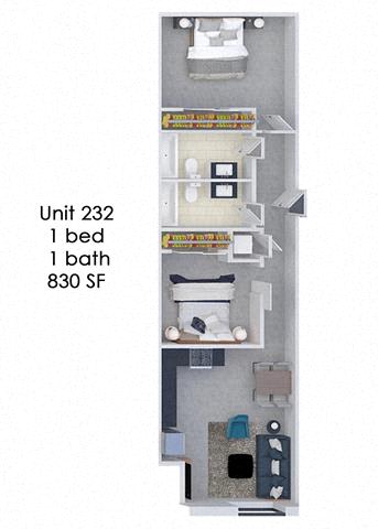 Floor Plan  Fording Flats 232