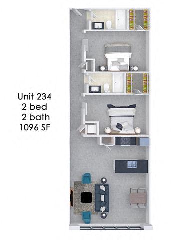 Floor Plan  Fording Flats 234