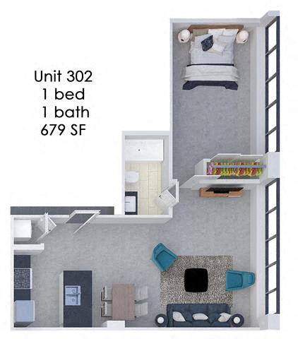 Floor Plan  Fording Flats 302
