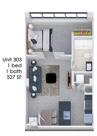 Floor Plan  Fording Flats 303