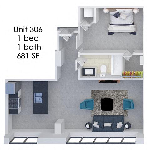 Floor Plan  Fording Flats 306