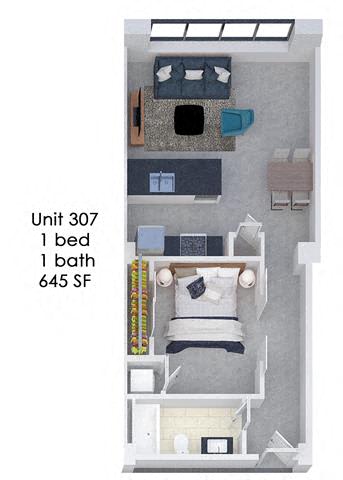 Floor Plan  Fording Flats 307