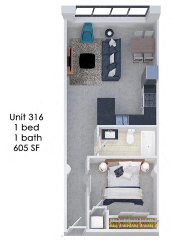 Floor Plan  Fording Flats 316