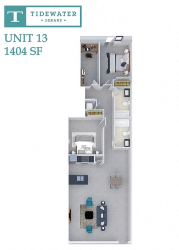 Floor Plan  Tidewater Square Unit 13