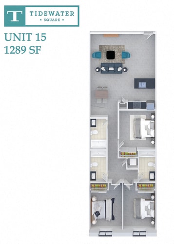 Floor Plan  Tidewater Square Unit 15