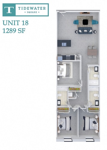 Floor Plan  Tidewater Square Unit 18