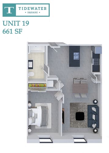 Floor Plan  Tidewater Square Unit 19
