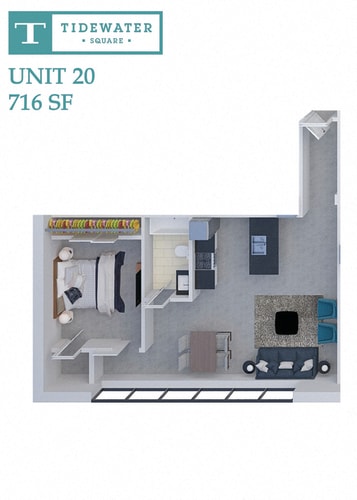 Floor Plan  Tidewater Square Unit 20