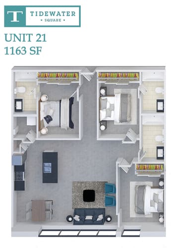 Floor Plan  Tidewater Square Unit 21