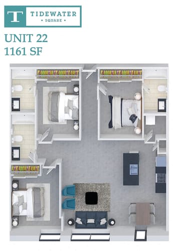 Floor Plan  Tidewater Square Unit 22