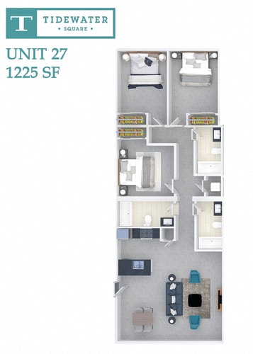 Floor Plan  Tidewater Square Unit 27